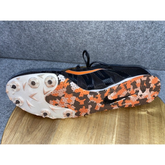 Nike Zoom Rival D Track & Field Men's Sz 11 Black Orange 414533-001 - Picture 8 of 10